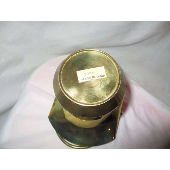 Brass basket Handle bent edge movable handle basket midcentury modern - Picture 6 of 6